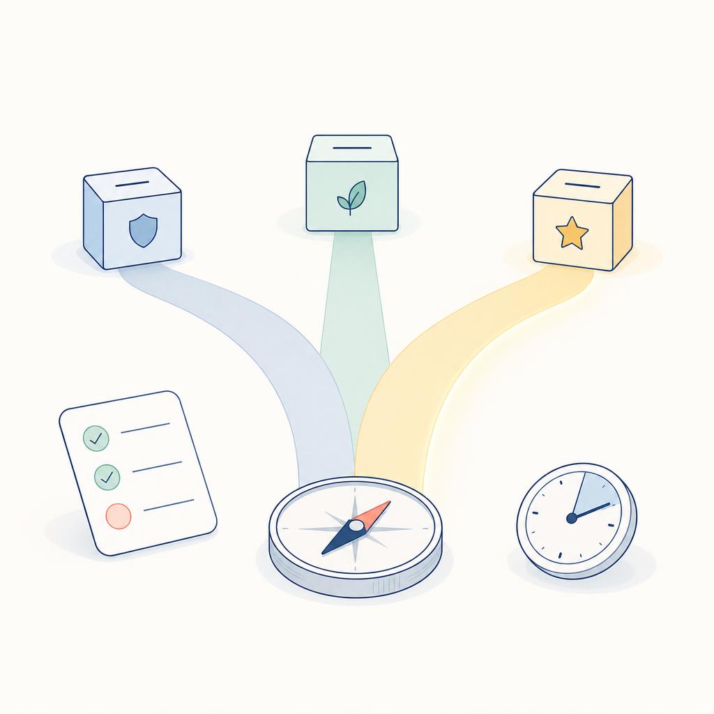 Minimal illustration of branching prop firm evaluation paths and account rules