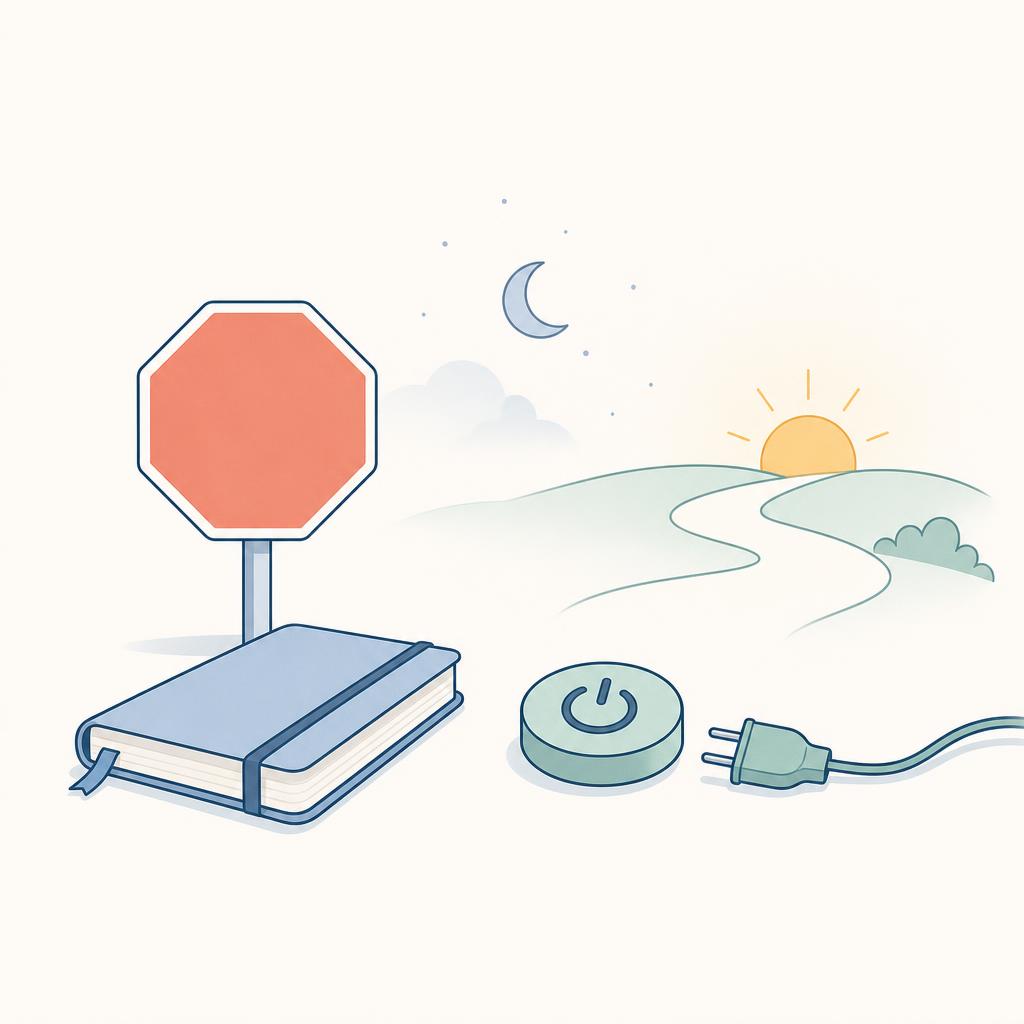 Minimal illustration of a stop sign and reset path after reaching a daily loss limit
