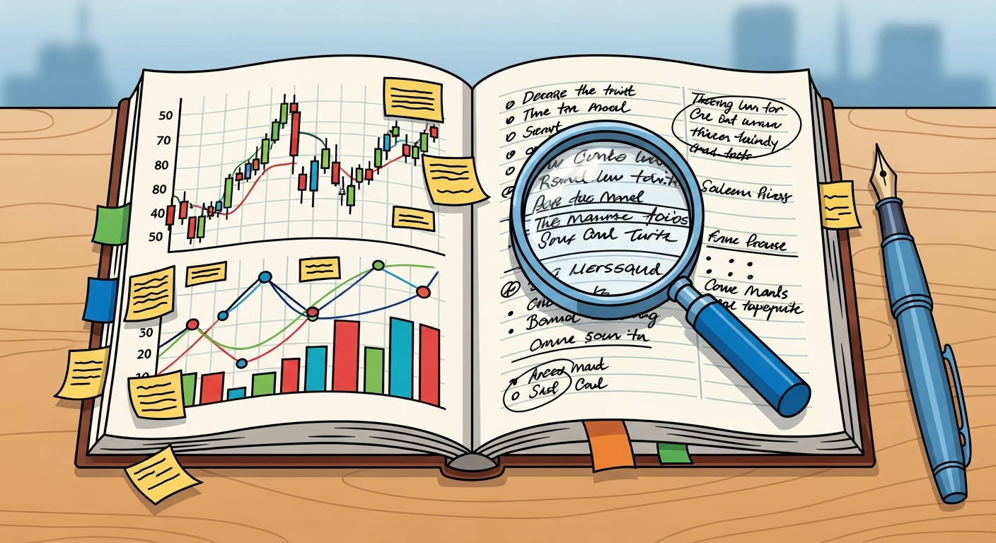 Trading journal used to review challenge execution quality