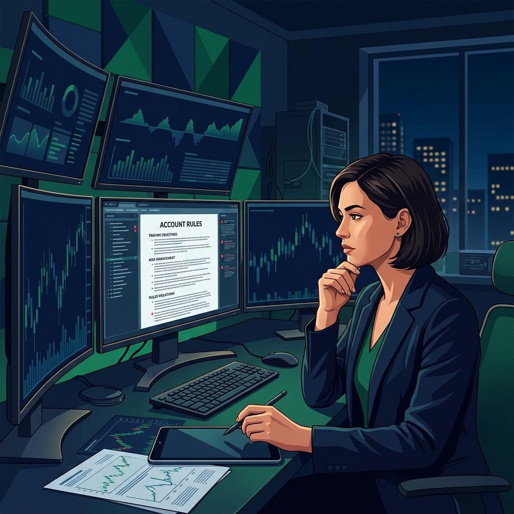 Shield protecting a trader from risky prop firm service warning signs