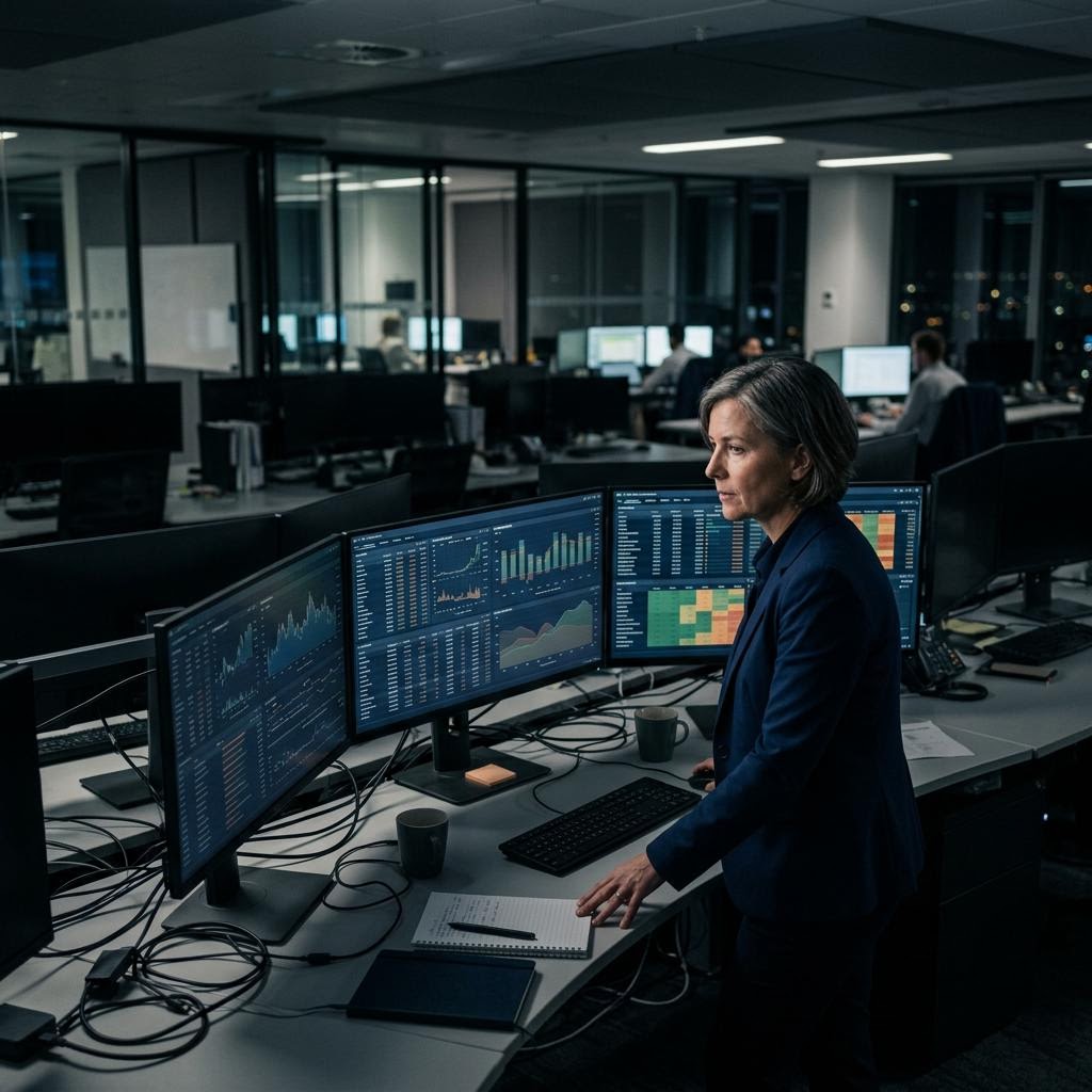 Connected accounts representing multi-account prop firm risk management