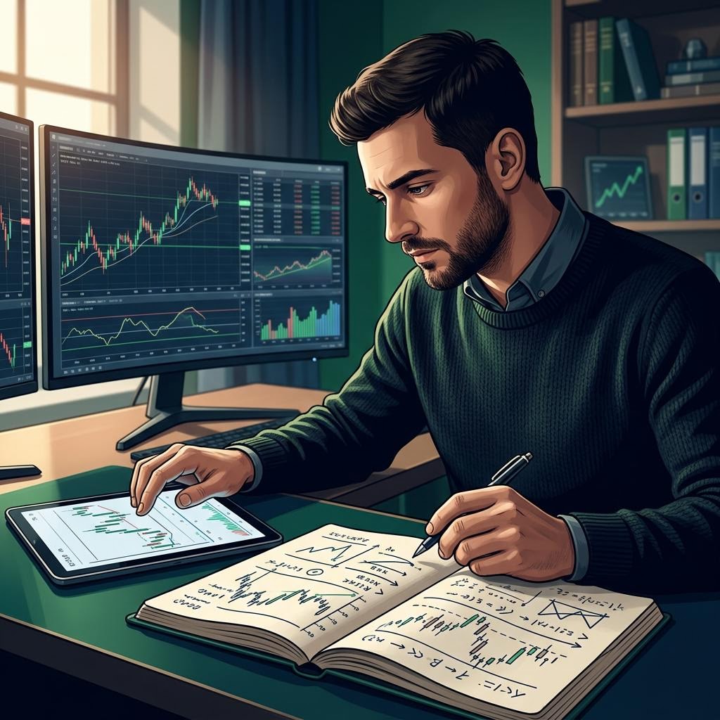 Path funnel showing a trader progressing from evaluation to funded account